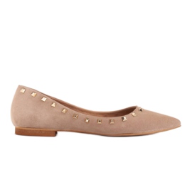 Marco Shoes Bailarinas con tachuelas decorativas beige