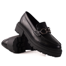 Mocasines de moda en la plataforma LA.FI negro