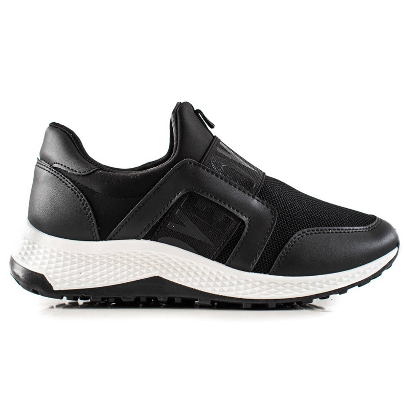 TRENDI Zapatillas sin cordones Love negro