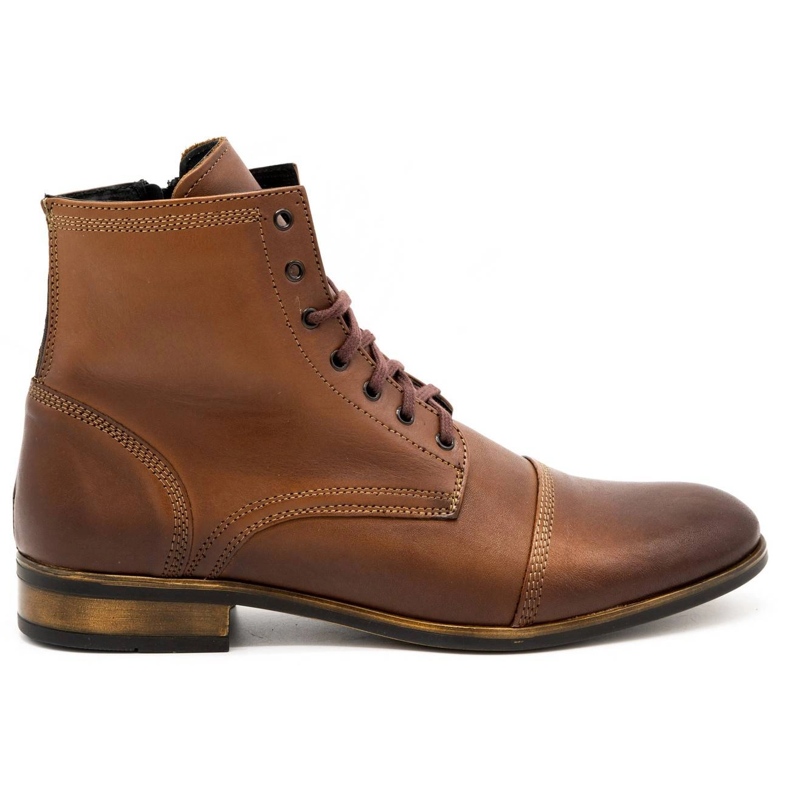 Olivier Botines Chelsea de hombre en piel 287D Św marrón