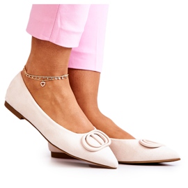 PS1 Bailarinas De Ante Spitz Beige Claro Neriso