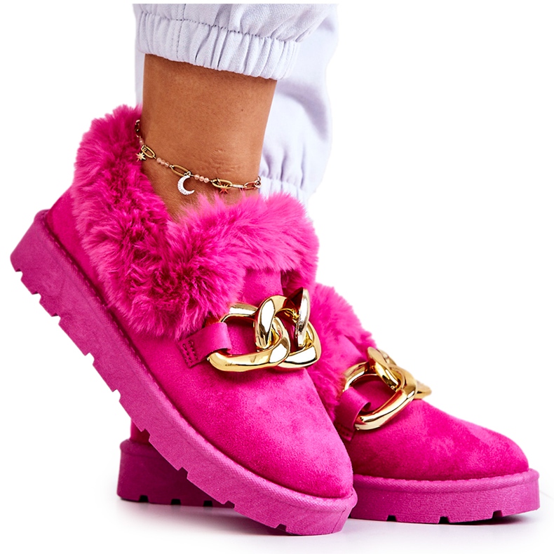 PS1 Pantuflas Mujer Cadena Dorada Ardrums Fucsia rosado