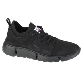 Zapatos Tommy Hilfiger Jeans Chunky Mono Sock Lea Zapatillas M EM0EM00679-BDS negro