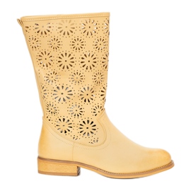 Botas Kettle beige para niños amarillo