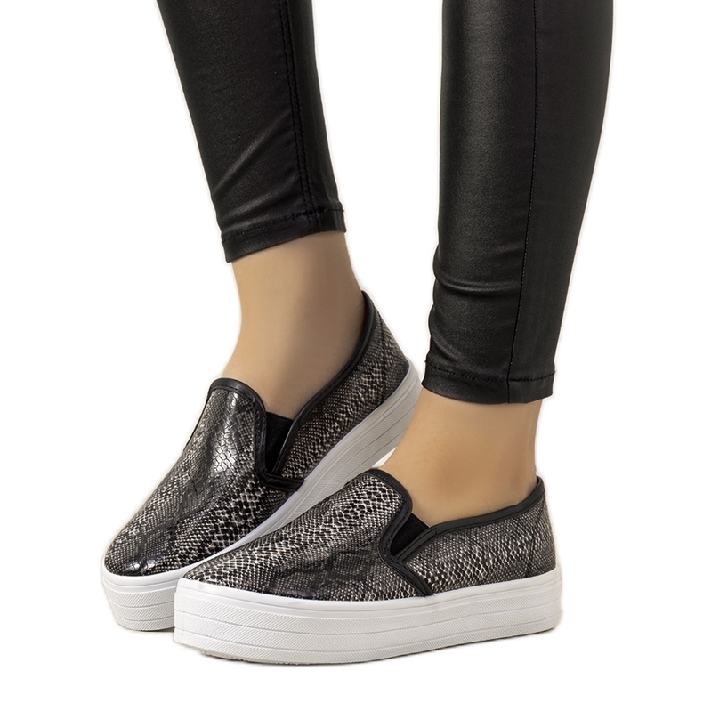 BM Zapatillas deportivas Irving sin cordones en gris negro