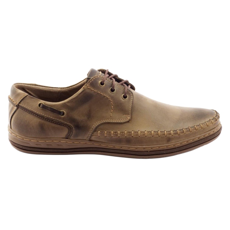 Polbut Zapatos de cuero para hombre J44PŁ marrón