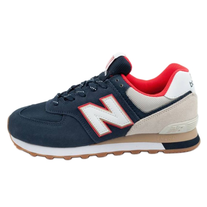 New Balance M Ml574Skb beige blanco rojo azul marino