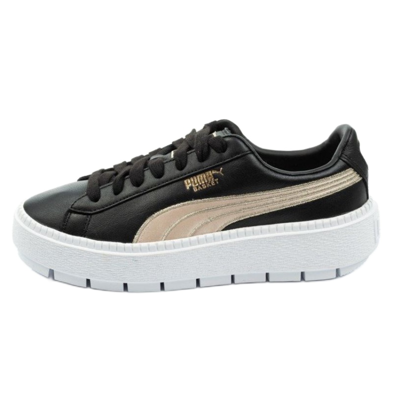 Puma Suede Plataforma Trace W 367728 01 negro dorado Puma Suede Plataforma Trace W 367728 01 negro dorado