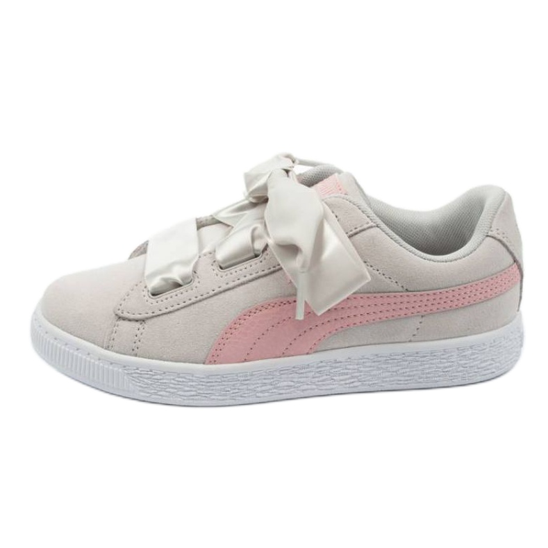 Puma Suede Heart Circles Jr 370569 01 zapatos rosado gris Puma Suede Heart Circles Jr 370569 01 zapatos rosado gris