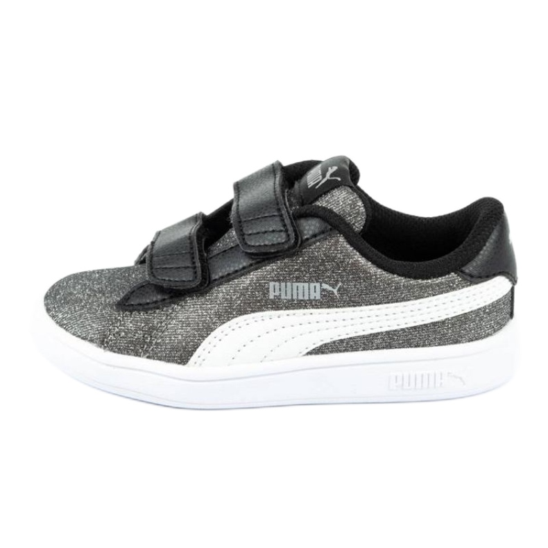 Puma Smash V2 Glitz Glam Jr 367380 04 negro plata