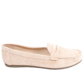 Mocasines mujer Brato Beige