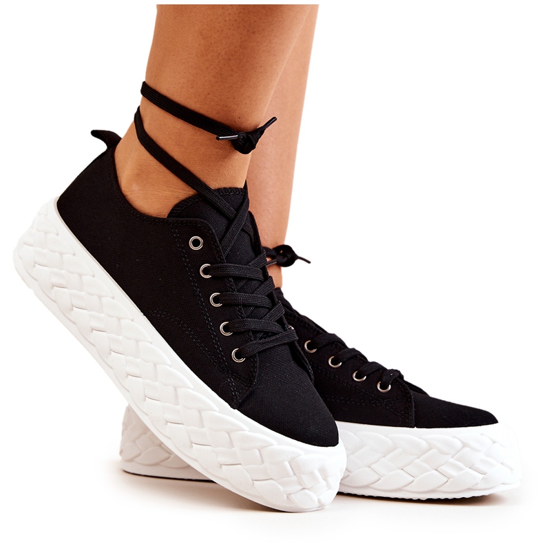 PS1 Zapatillas de deporte en una plataforma masiva de Suzane en blanco y negro