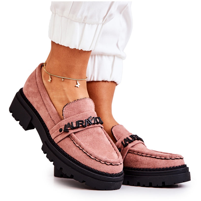 PL5 Mocasines Ante Letras La.Fi Rosa Sucio Jenefer rosado