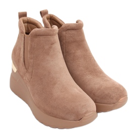 Botas cuña Florens Kaki marrón