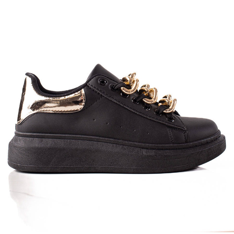 TRENDI Sneakers de moda con una cadena negro TRENDI Sneakers de moda con una cadena negro