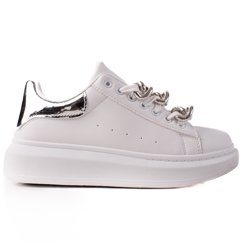 TRENDI Sneakers de moda con una cadena blanco TRENDI Sneakers de moda con una cadena blanco