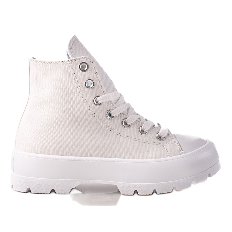 TRENDI Zapatillas altas en la plataforma blanco