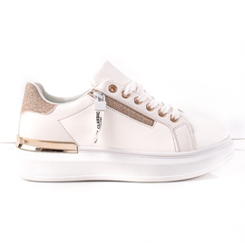 BUONAROTTI Deportivas Blancas Con Cremallera Decorativa blanco