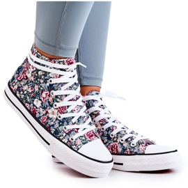 FS2 Zapatillas Altas Con Flores Verdes Nollie multicolor