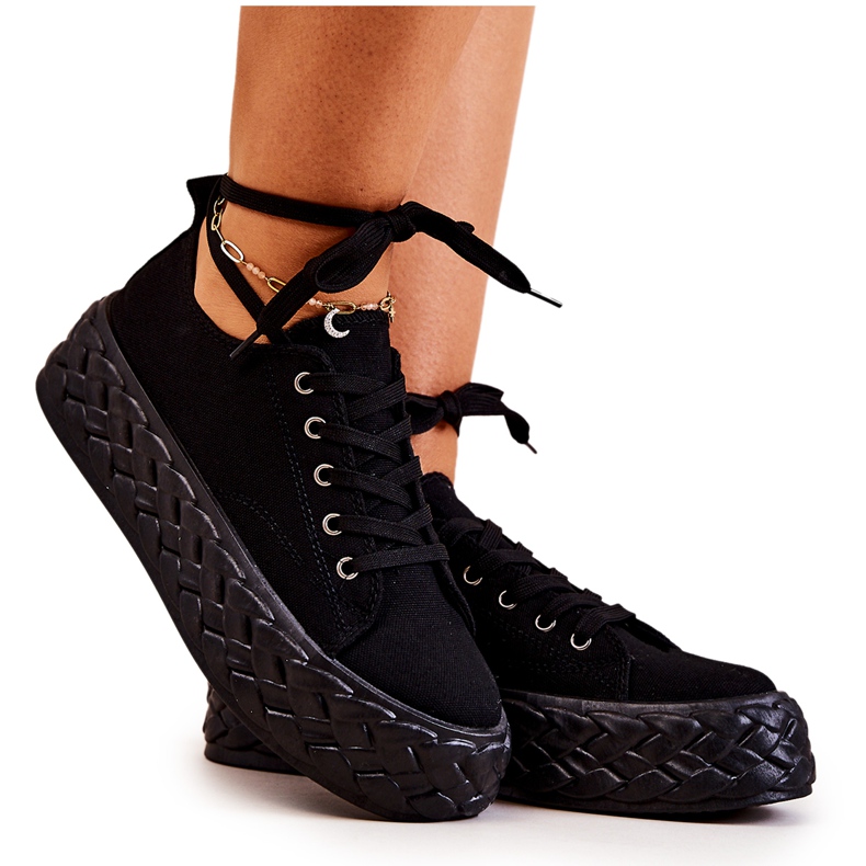 PS1 Zapatillas de deporte en una plataforma suzane negra masiva negro PS1 Zapatillas de deporte en una plataforma suzane negra masiva negro