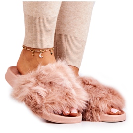 PM1 Pantuflas Con Pelo, Goma Dirty Pink Allyson rosado