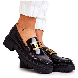 PL5 Mocasines Lacados Con Decoración La.Fi Negro Laurene PL5 Mocasines Lacados Con Decoración La.Fi Negro Laurene