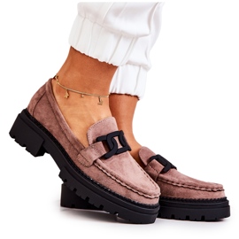 PL5 Mocasines De Ante Con Adorno La.Fi Cappucino Laurene marrón