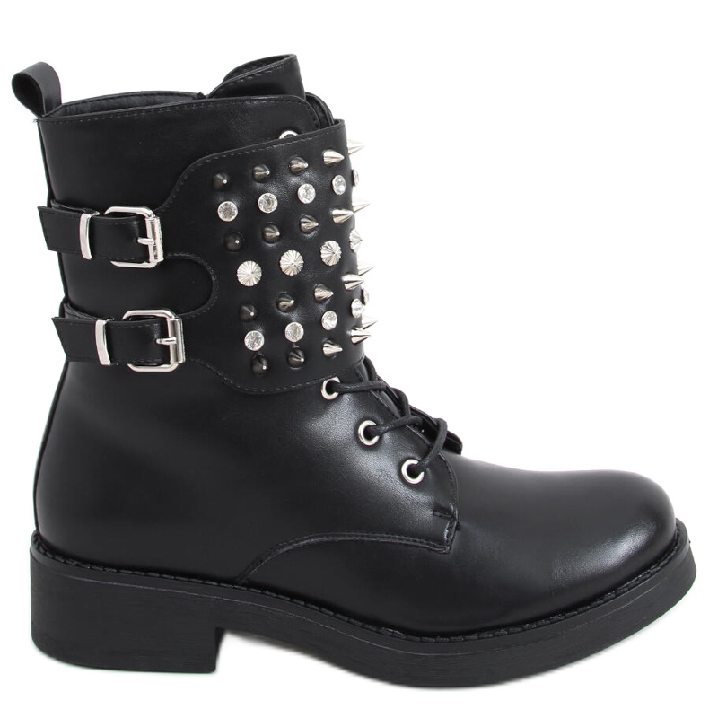Botas con tachuelas Ziku Black negro