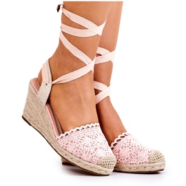 FC2 Alpargatas Con Cuña Calada Rosa Lettica rosado FC2 Alpargatas Con Cuña Calada Rosa Lettica rosado