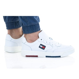 Tommy Hilfiger Bascet Cuero M EM0EM00899 zapatos blanco