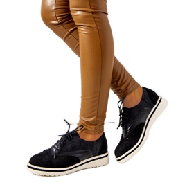 Zapatos oxford negros de mujer de Beco Zapatos oxford negros de mujer de Beco