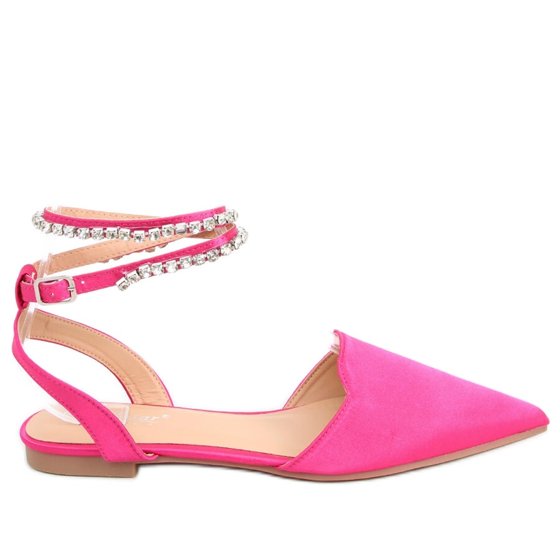 Bailarinas elegantes con piedras Dust Fuchsia rosado