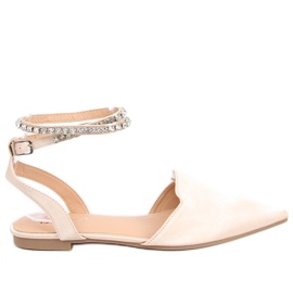 Bailarinas elegantes con piedras Dust Champagne beige