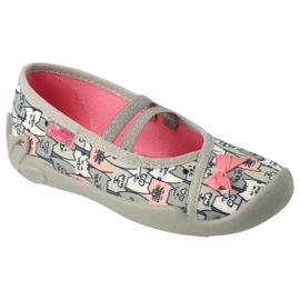 Zapatos infantiles befado mm 116Y297 rosa plata gris
