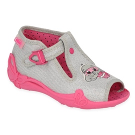 Zapatos befado niño 213P136 rosa plata gris