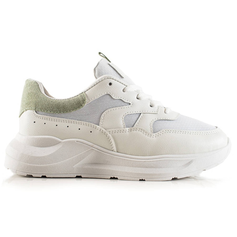 TRENDI Zapatillas elegantes con purpurina blanco