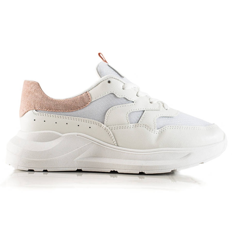 TRENDI Zapatillas elegantes con purpurina blanco