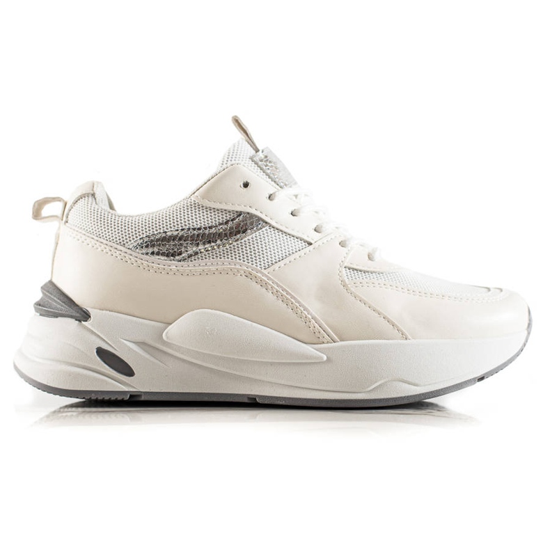 Ideal Shoes Zapatillas en la plataforma blanco