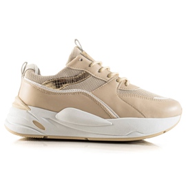 Ideal Shoes Zapatillas en la plataforma beige Ideal Shoes Zapatillas en la plataforma beige