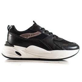 Ideal Shoes Zapatillas en la plataforma negro