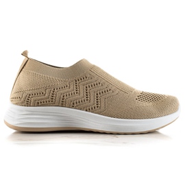 Renda Calzado deportivo calado sin cordones beige