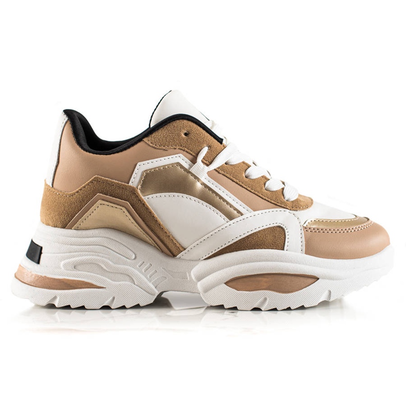 TRENDI Zapatillas De Moda blanco marrón