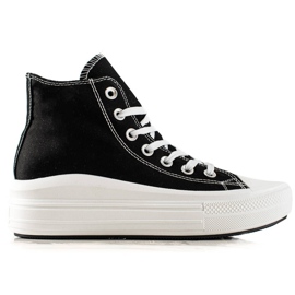 TRENDI Zapatillas de moda en la plataforma negro