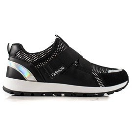 TRENDI Zapatillas con estilo con velcro negro