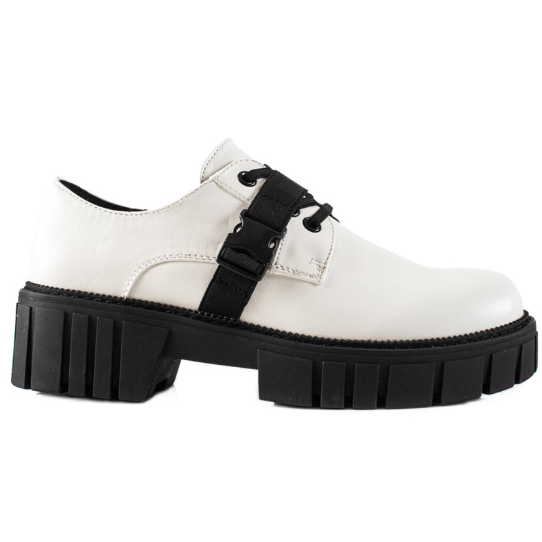 La.Fi Zapatos de plataforma con hebilla blanco negro La.Fi Zapatos de plataforma con hebilla blanco negro