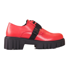 La.Fi Zapatos de plataforma con hebilla negro rojo