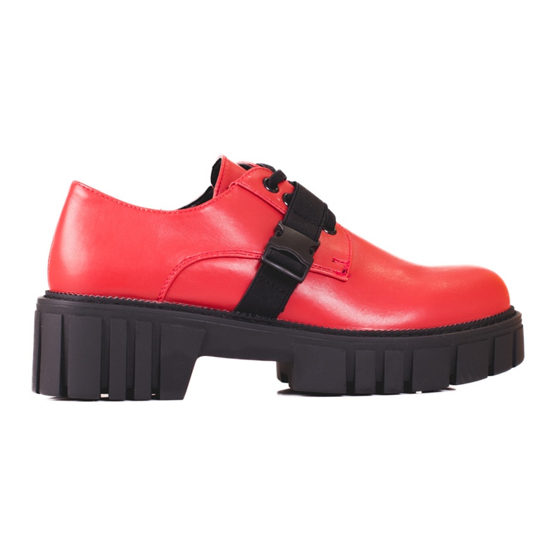 La.Fi Zapatos de plataforma con hebilla negro rojo La.Fi Zapatos de plataforma con hebilla negro rojo