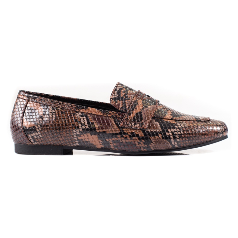 Mocasines La.Fi con estampado de serpiente beige marrón Mocasines La.Fi con estampado de serpiente beige marrón