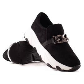 W. Potocki Zapatillas Potocki de ante negro