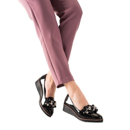 W. Potocki Zapatos de cuña elegantes negro W. Potocki Zapatos de cuña elegantes negro